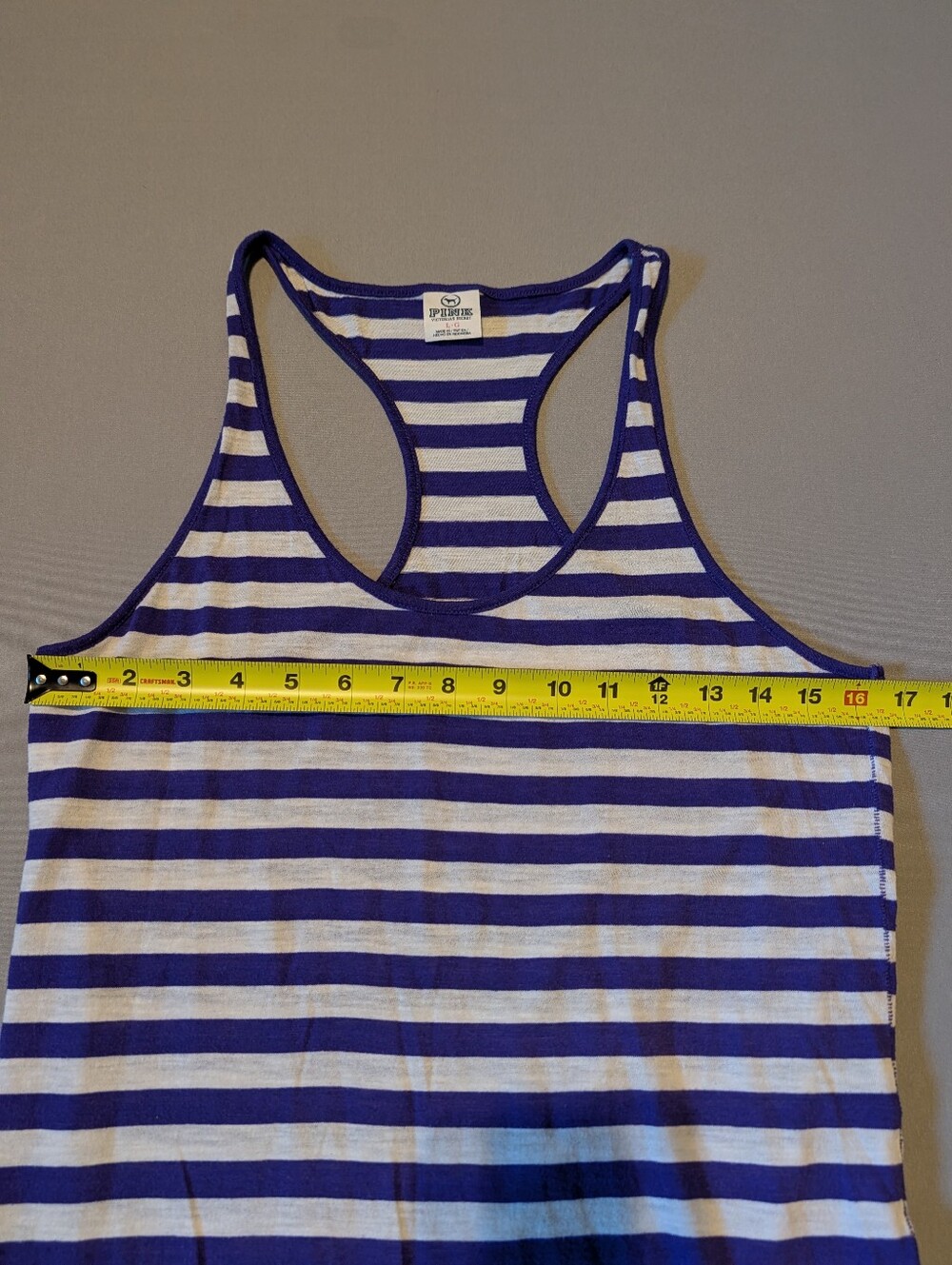 PINK Victoria's Secret Purple and White Striped Tank - Picture 7 of 7